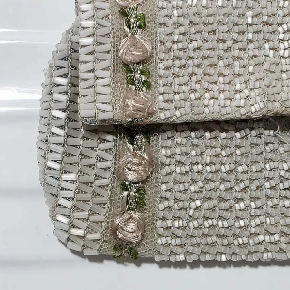 Vintage 1920s Art Deco Woven Beaded Clutch